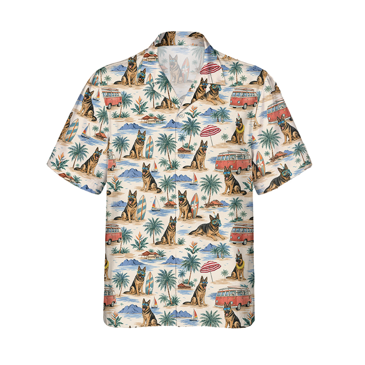 Deutscher Schäferhund Hawaiihemd | Hawaii Shirt – Bild 2