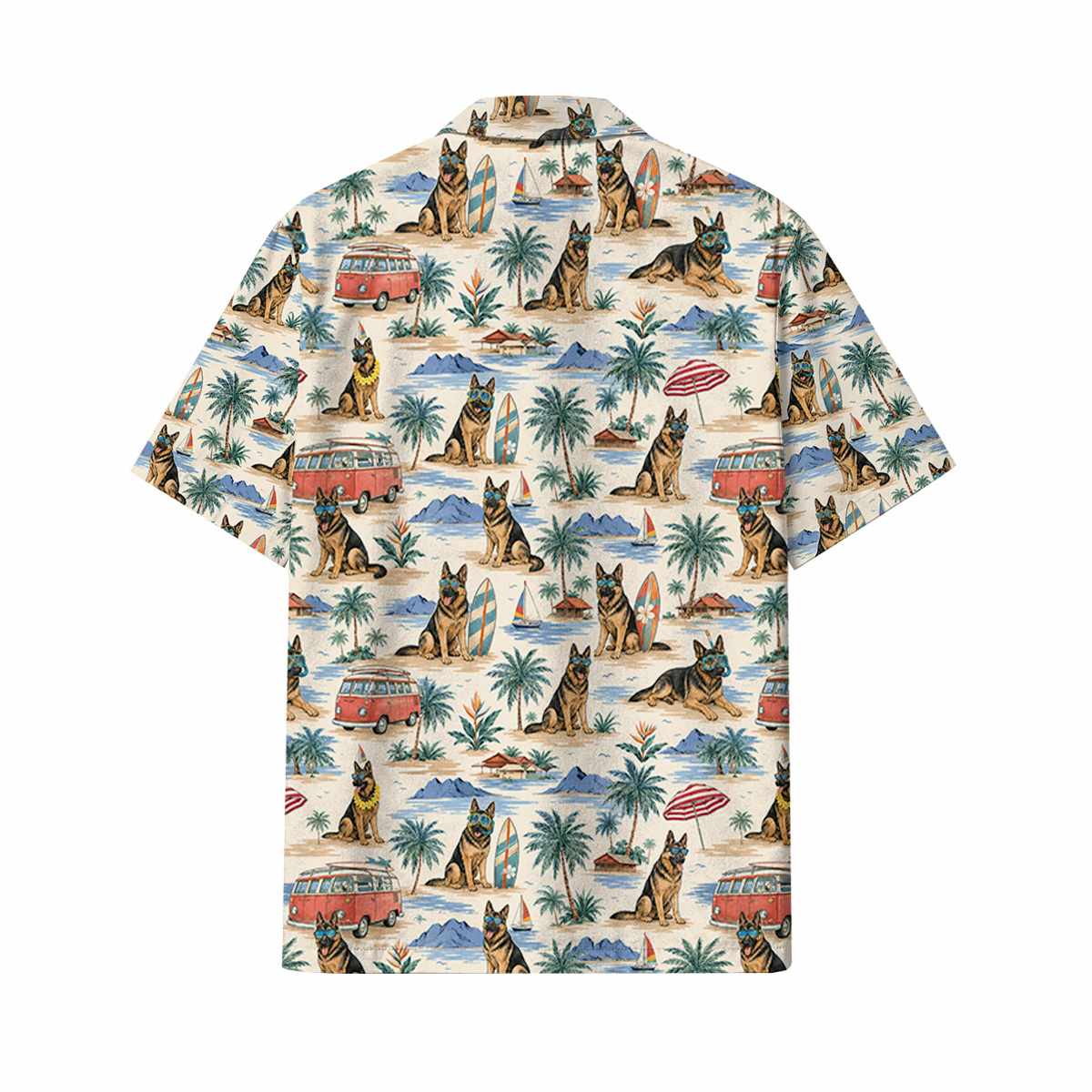 Deutscher Schäferhund Hawaiihemd | Hawaii Shirt – Bild 3