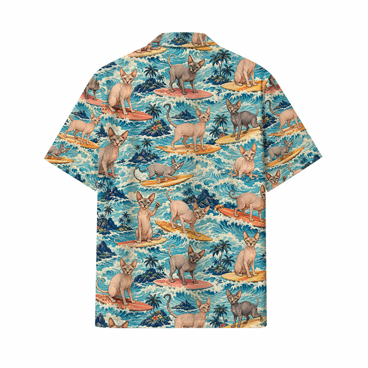 Hawaiihemd Sphynx Katze Hawaiihemd | Hawaii Shirt – Bild 3